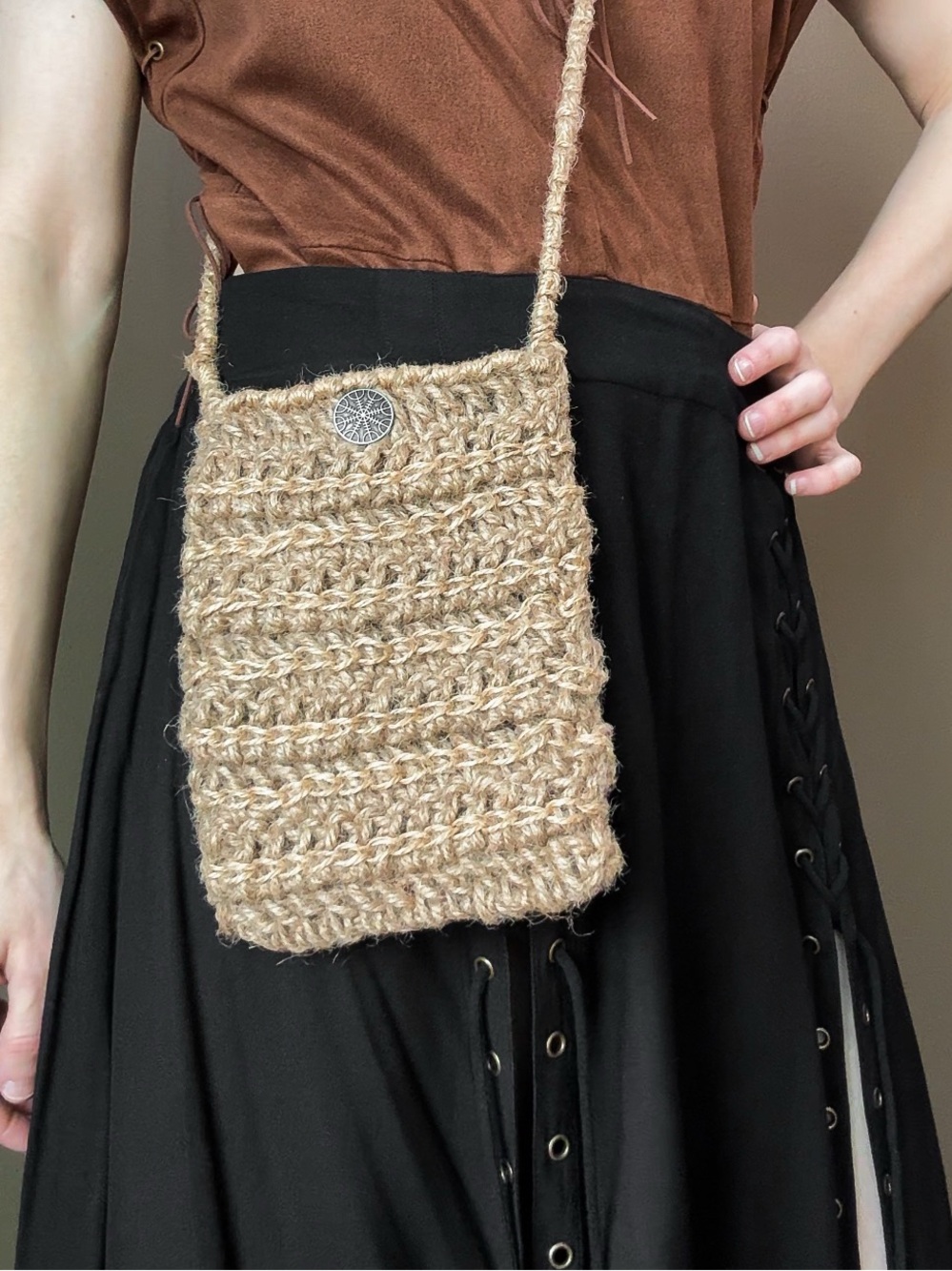 Crochet crossbody bag